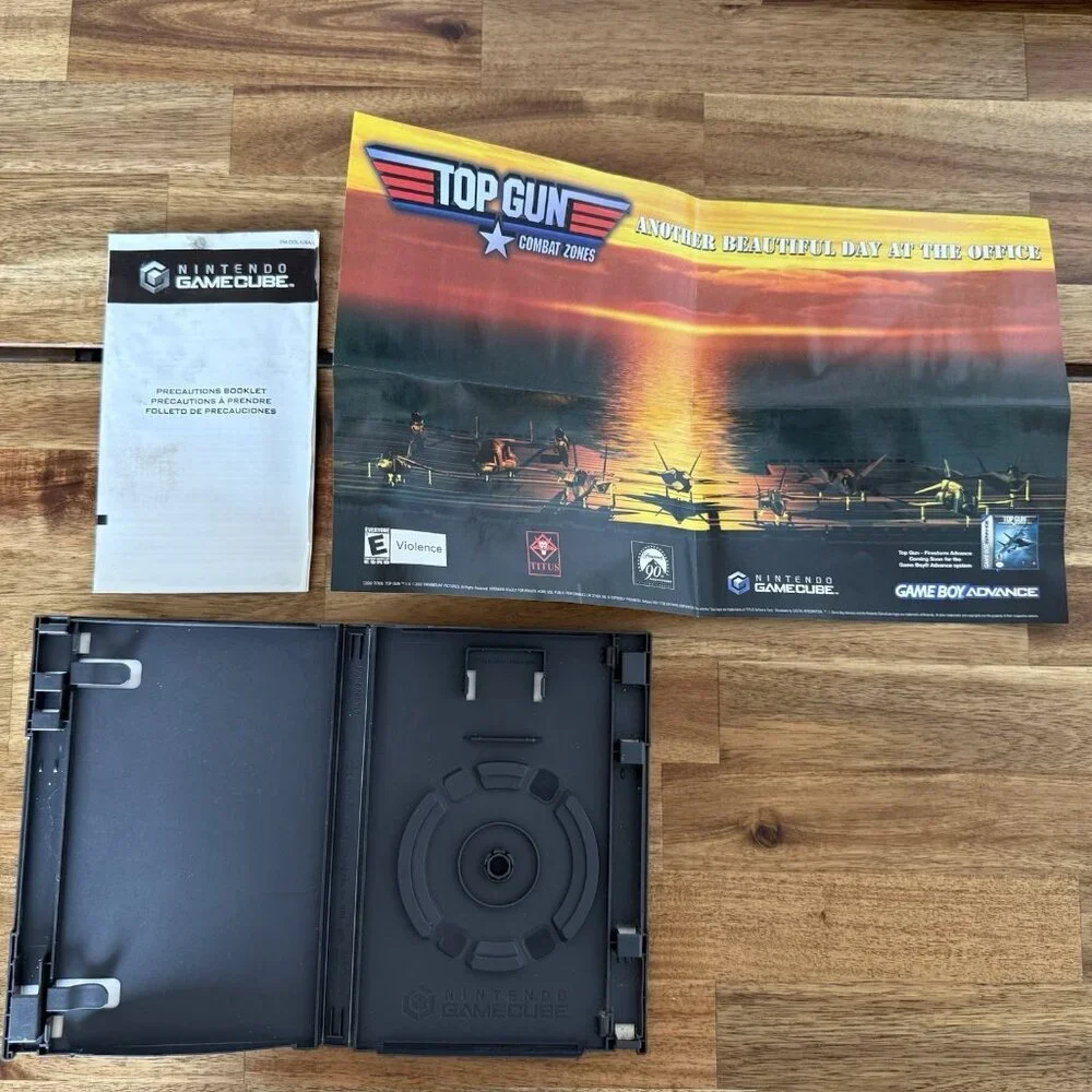 Top Gun: Combat Zones BOX ONLY (Nintendo GameCube, 2002) COVER HAS WATER DAMAGE!
